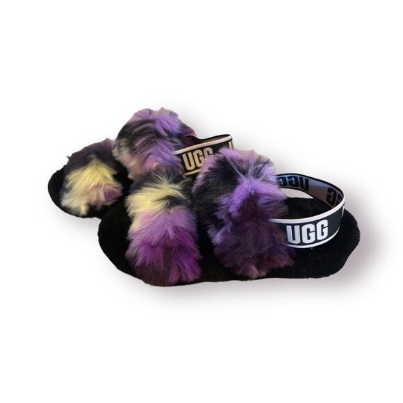 UGG Womens Oh Yeah Tie Dye Slide Slip On Sling Back‎ Magnolia Purple Size 8 - Picture 1 of 8